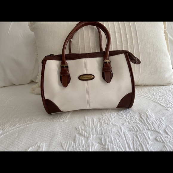 Liz Claiborne Vintage Leather Satchel Purse - Picture 2 of 9